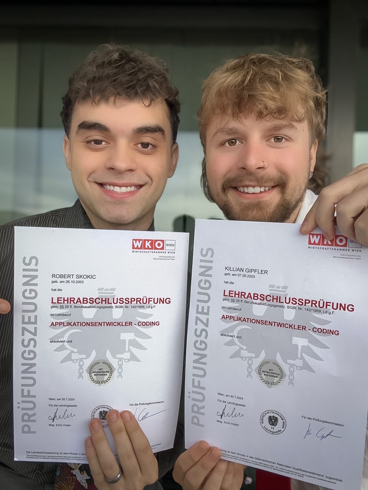 Robert und Killian mit Auszeichnung